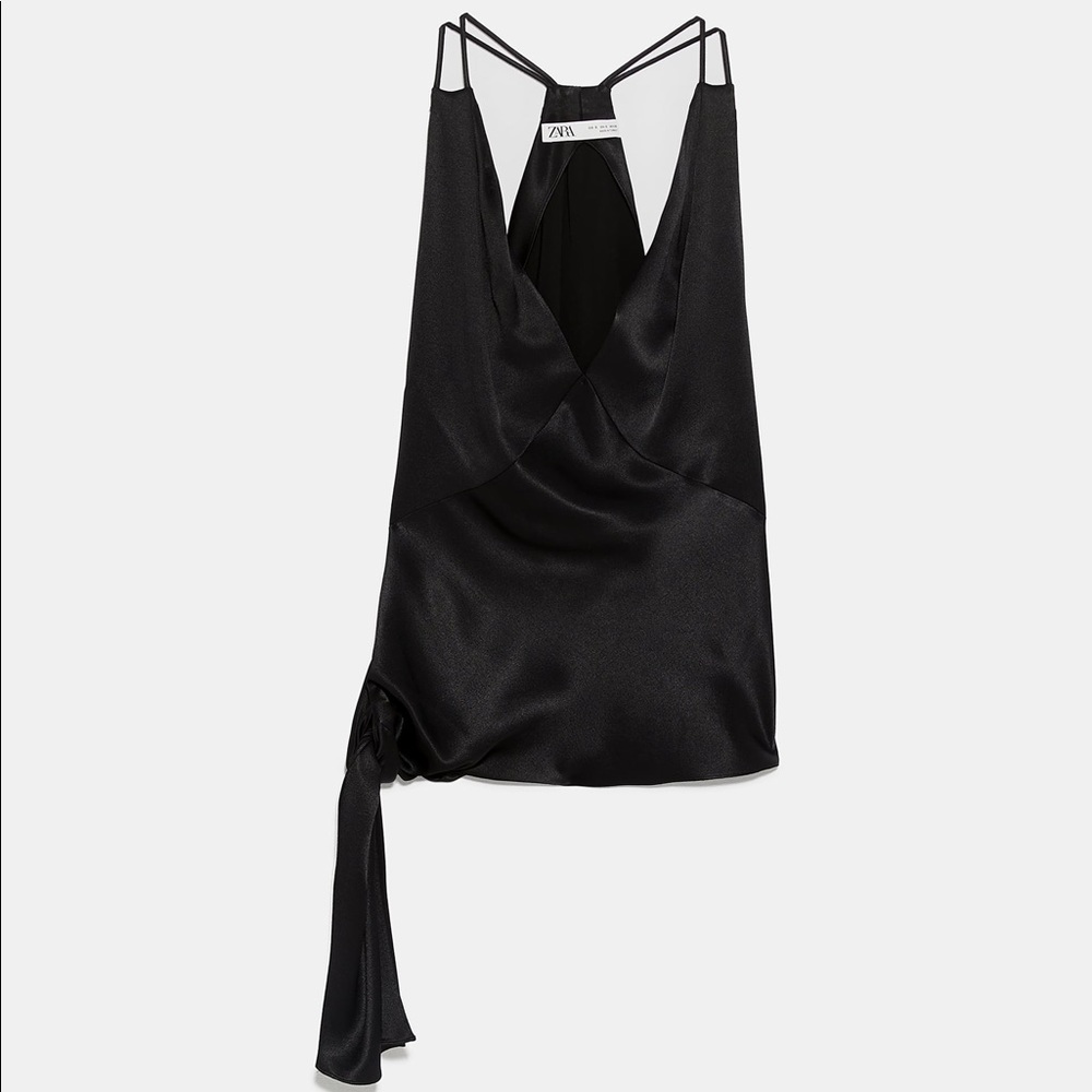 Zara Knotted Satin Top